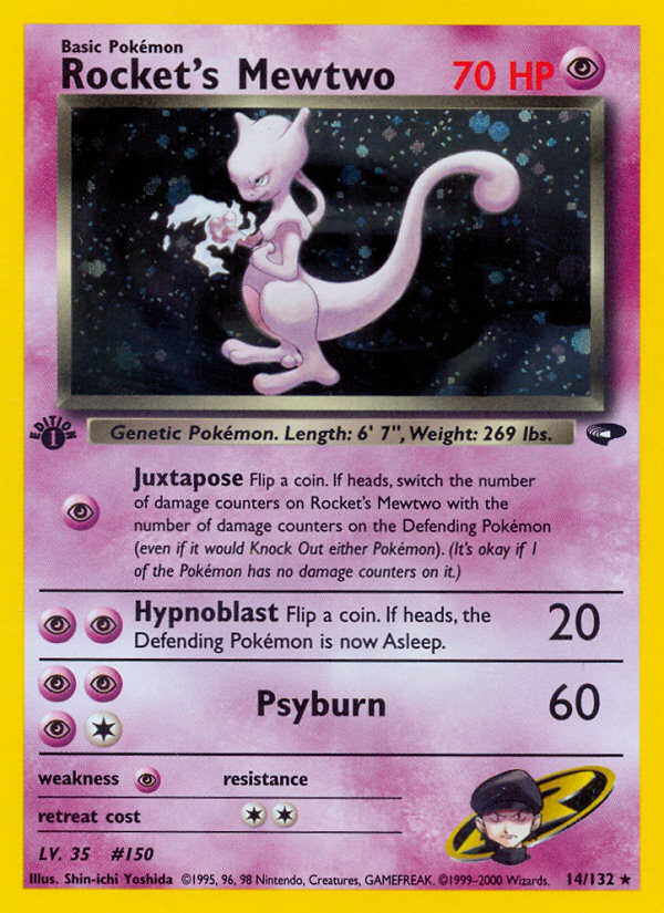 Rocket's Mewtwo (14/132) [Gym Challenge 1st Edition] | Game Master's Emporium (The New GME)