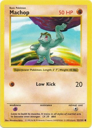 Machop (52/102) [Base Set Shadowless Unlimited] | Game Master's Emporium (The New GME)