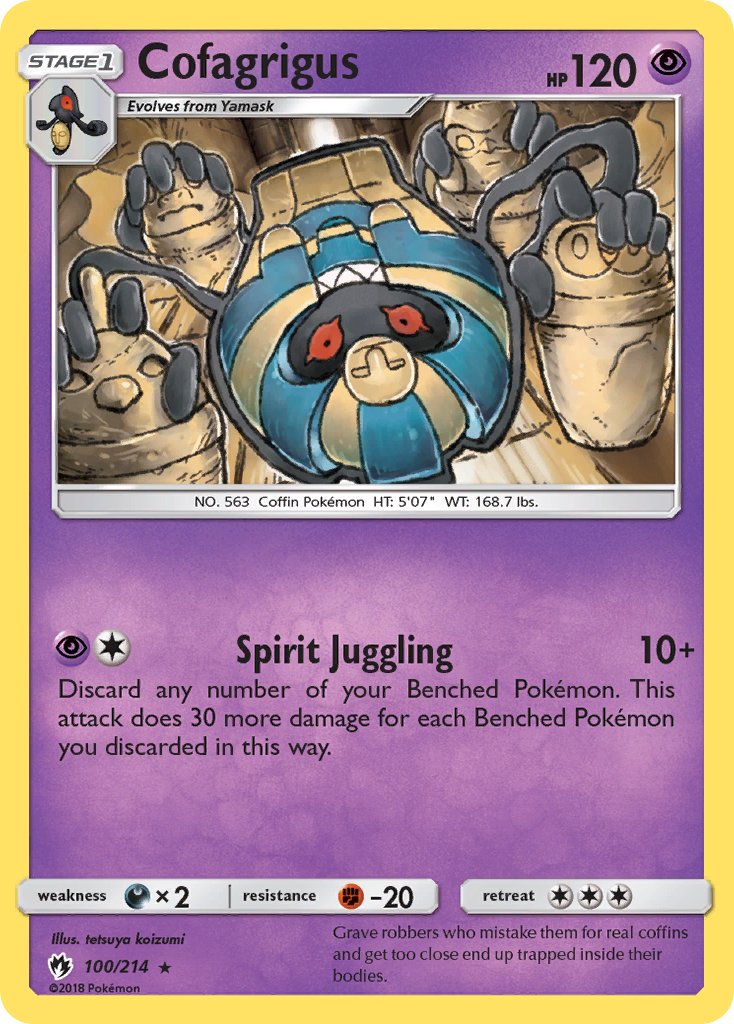 Cofagrigus (100/214) [Sun & Moon: Lost Thunder] | Game Master's Emporium (The New GME)