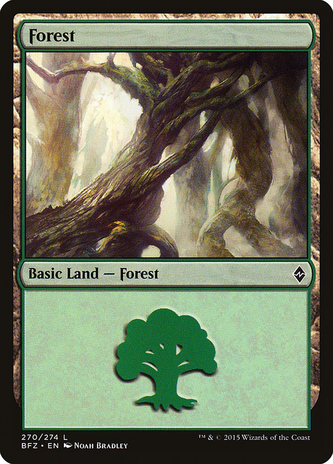 Forest (270) [Battle for Zendikar] | Game Master's Emporium (The New GME)