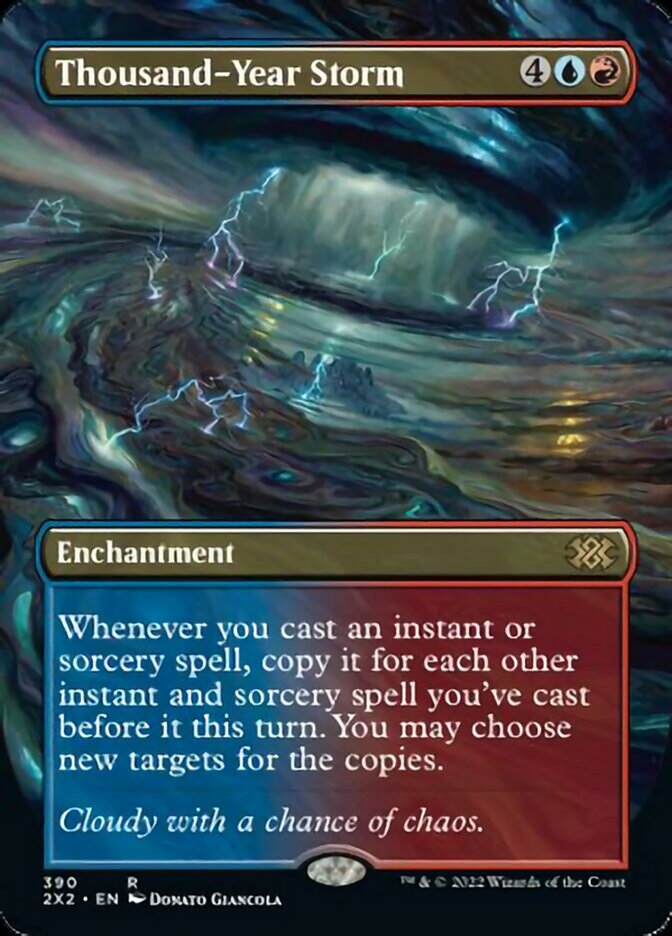 Thousand-Year Storm (Borderless Alternate Art) [Double Masters 2022] | Game Master's Emporium (The New GME)