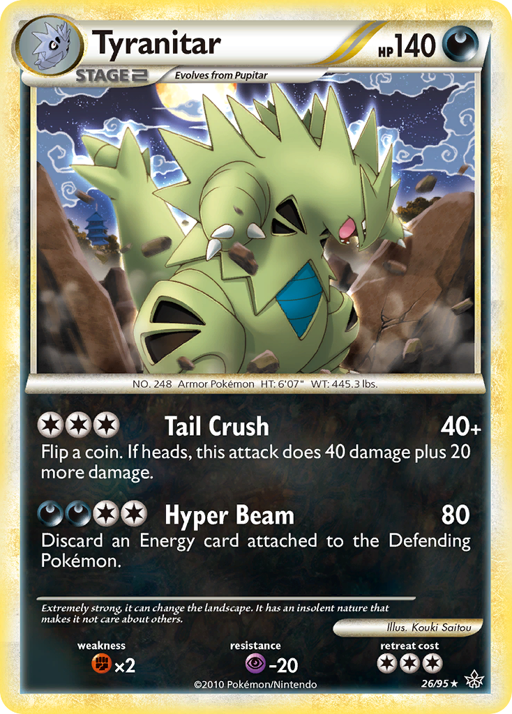 Tyranitar (26/95) [HeartGold & SoulSilver: Unleashed] | Game Master's Emporium (The New GME)