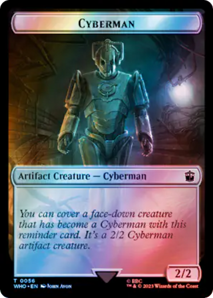 Dalek // Cyberman Double-Sided Token (Surge Foil) [Doctor Who Tokens] | Game Master's Emporium (The New GME)