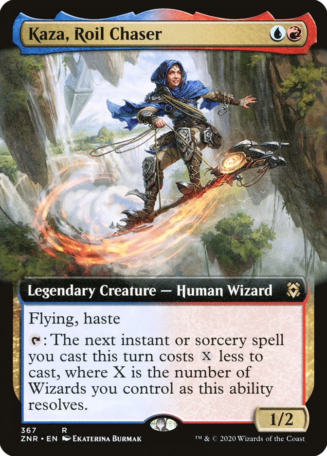 Kaza, Roil Chaser (Extended Art) [Zendikar Rising] | Game Master's Emporium (The New GME)