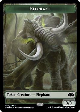 Elephant // Cat (003) Double-Sided Token [Dominaria Remastered Tokens] | Game Master's Emporium (The New GME)