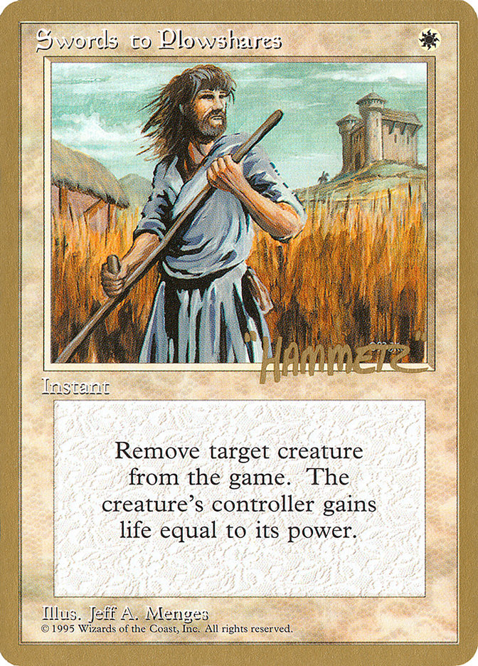 Swords to Plowshares (Shawn "Hammer" Regnier) [Pro Tour Collector Set] | Game Master's Emporium (The New GME)