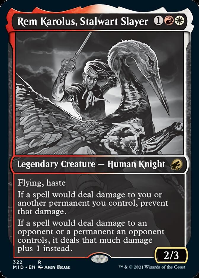 Rem Karolus, Stalwart Slayer (Showcase Eternal Night) [Innistrad: Midnight Hunt] | Game Master's Emporium (The New GME)