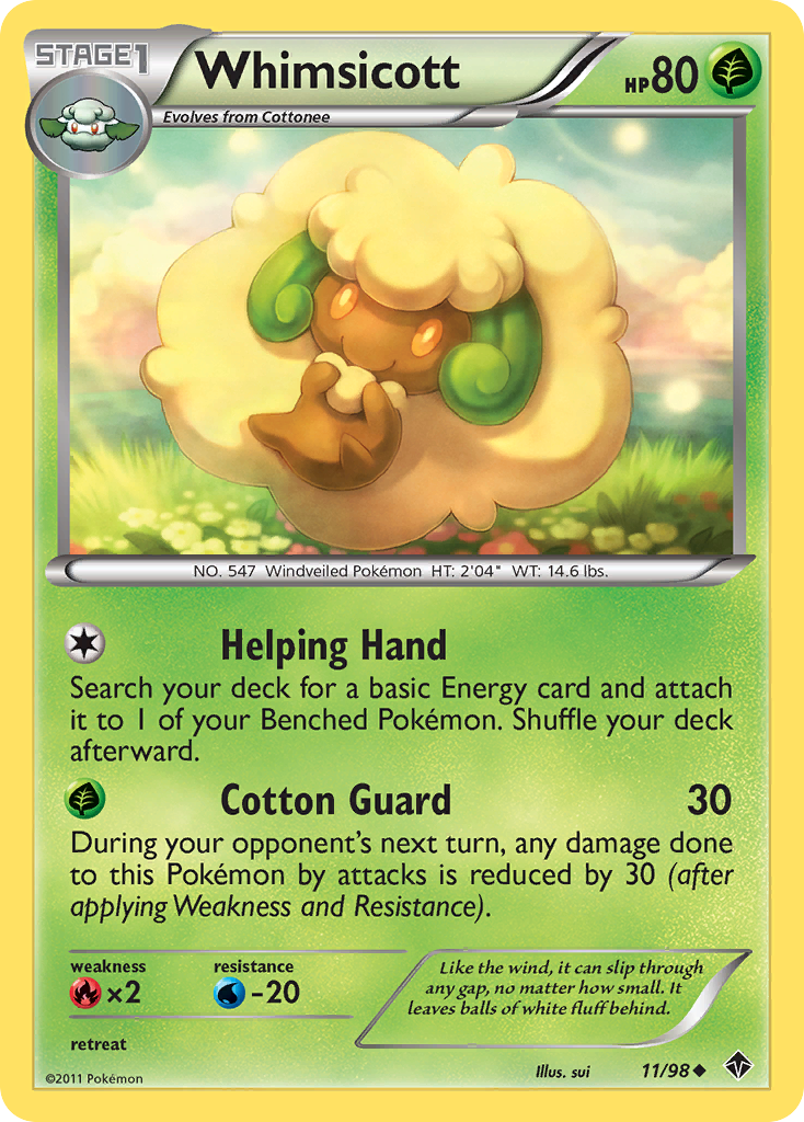 Whimsicott (11/98) [Black & White: Emerging Powers] | Game Master's Emporium (The New GME)