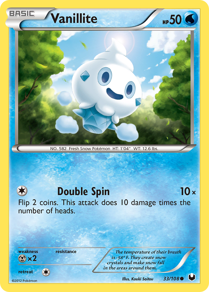 Vanillite (33/108) [Black & White: Dark Explorers] | Game Master's Emporium (The New GME)