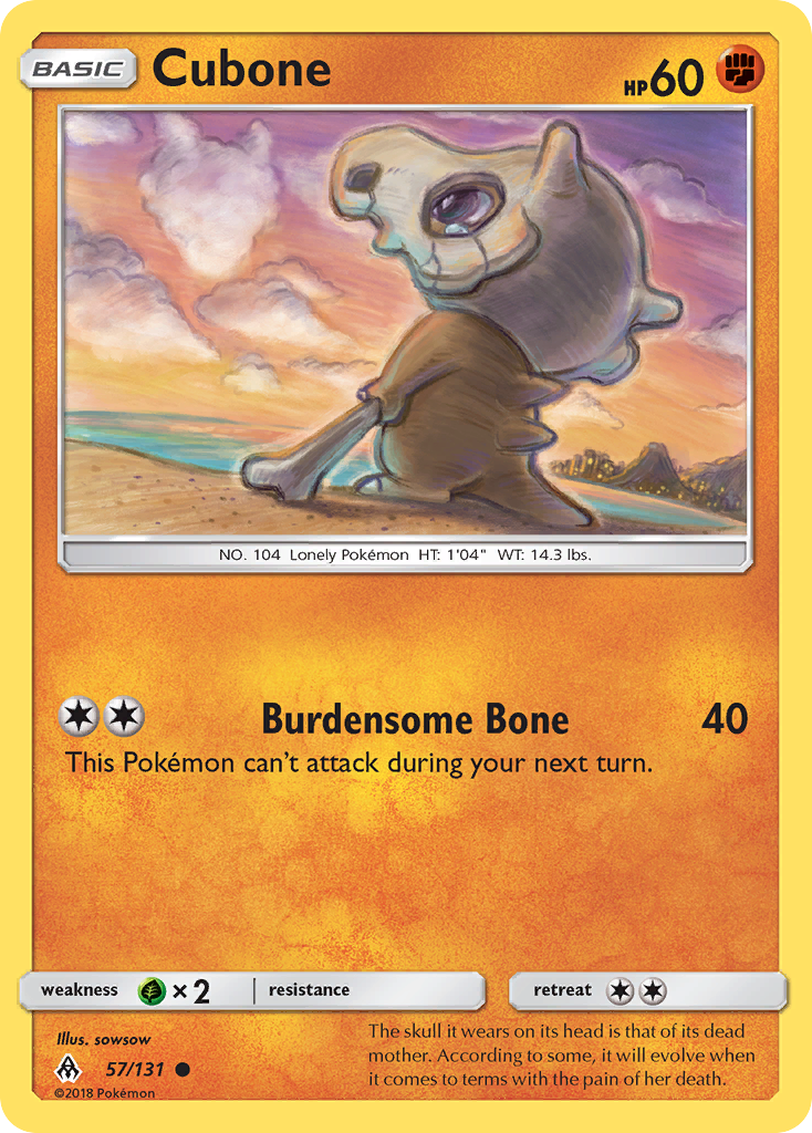 Cubone (57/131) [Sun & Moon: Forbidden Light] | Game Master's Emporium (The New GME)