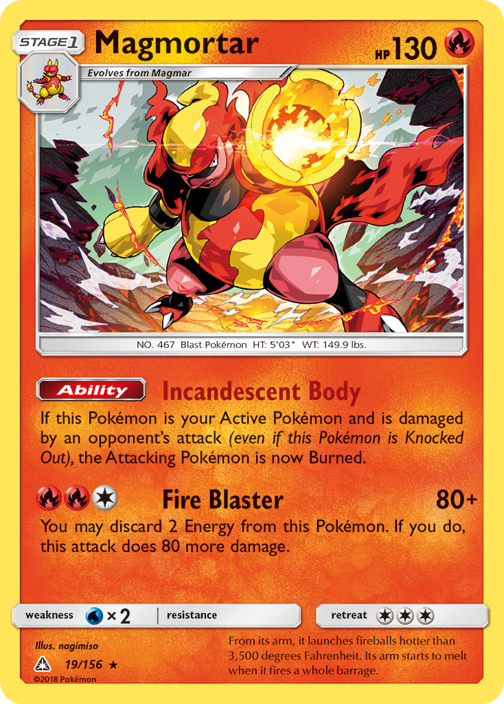 Magmortar (19/156) [Sun & Moon: Ultra Prism] | Game Master's Emporium (The New GME)