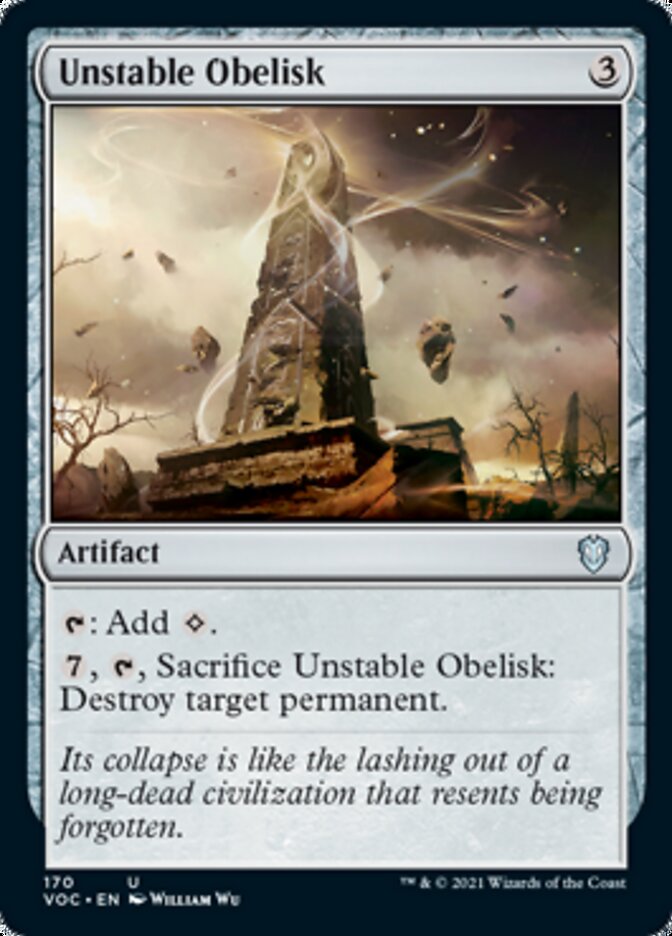 Unstable Obelisk [Innistrad: Crimson Vow Commander] | Game Master's Emporium (The New GME)