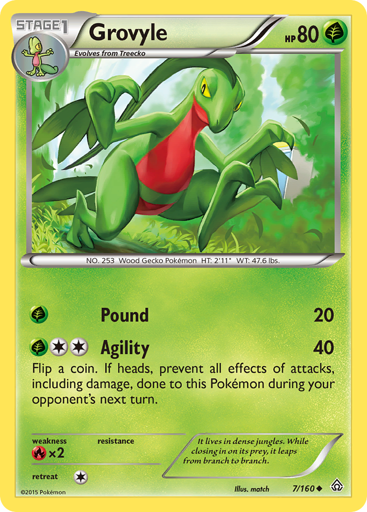 Grovyle (7/160) [XY: Primal Clash] | Game Master's Emporium (The New GME)