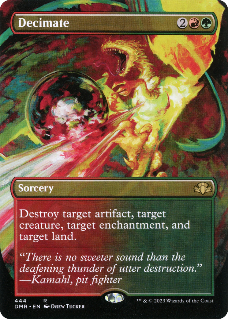 Decimate (Borderless Alternate Art) [Dominaria Remastered] | Game Master's Emporium (The New GME)