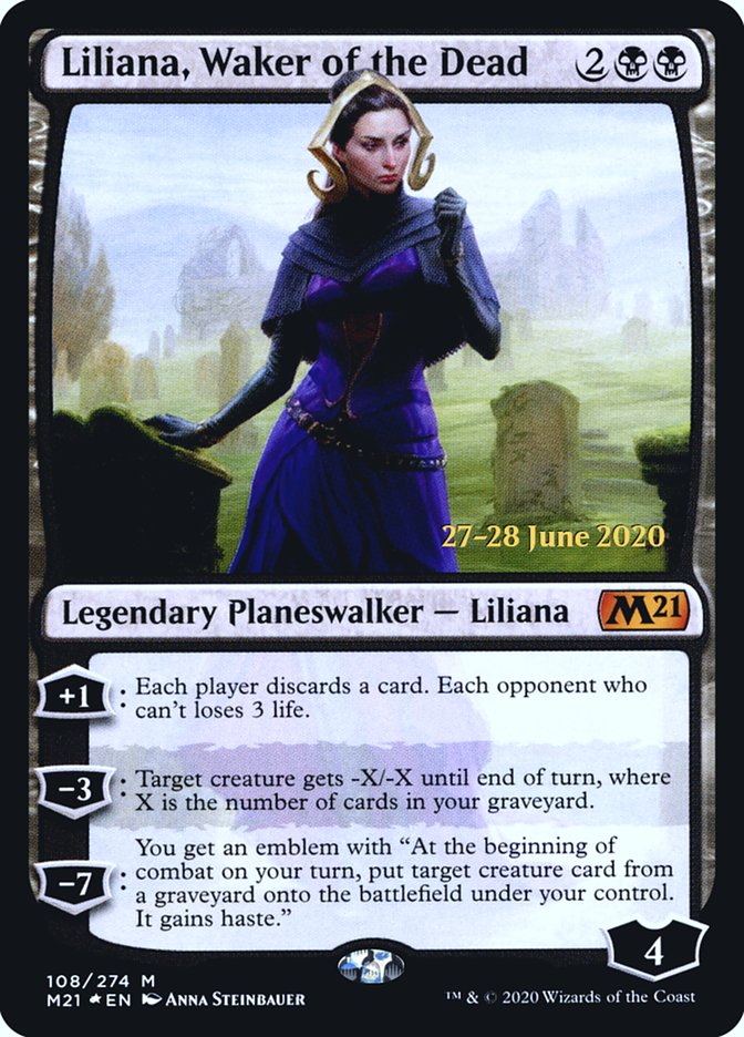 Liliana, Waker of the Dead [Core Set 2021 Prerelease Promos] | Game Master's Emporium (The New GME)