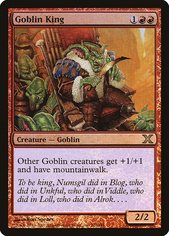 Goblin King (Premium Foil) [Tenth Edition] | Game Master's Emporium (The New GME)