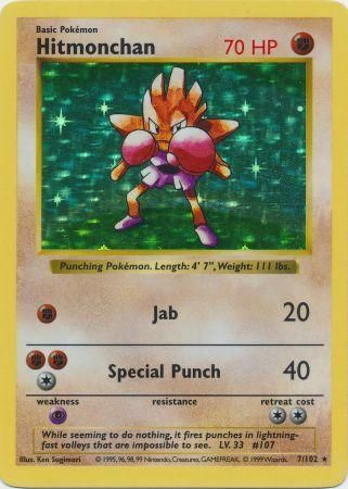 Hitmonchan (7/102) [Base Set Shadowless Unlimited] | Game Master's Emporium (The New GME)