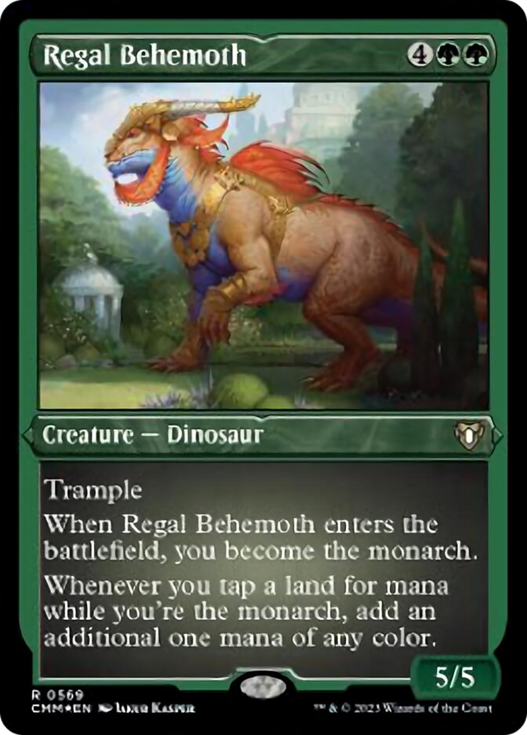 Regal Behemoth (Foil Etched) [Commander Masters] | Game Master's Emporium (The New GME)