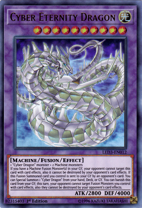 Cyber Eternity Dragon [LED3-EN012] Ultra Rare | Game Master's Emporium (The New GME)