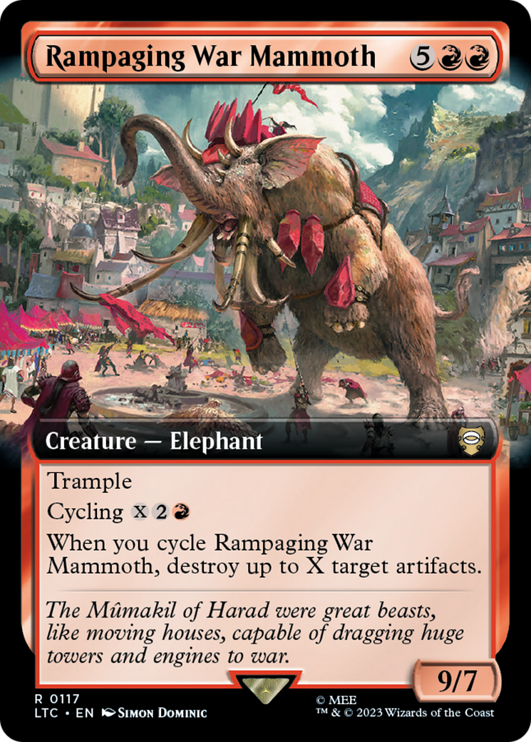 Rampaging War Mammoth (Extended Art) [The Lord of the Rings: Tales of Middle-Earth Commander] | Game Master's Emporium (The New GME)