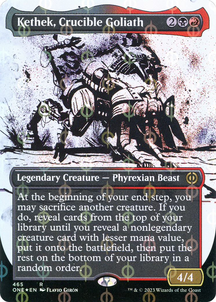 Kethek, Crucible Goliath (Borderless Ichor Step-and-Compleat Foil) [Phyrexia: All Will Be One] | Game Master's Emporium (The New GME)