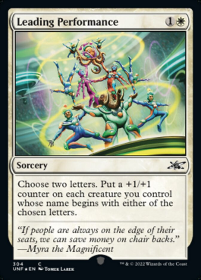 Leading Performance (Galaxy Foil) [Unfinity] | Game Master's Emporium (The New GME)