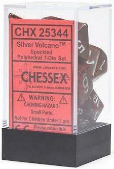 Chessex 7 Dice Speckled Silver Volcano Dice | Game Master's Emporium (The New GME)