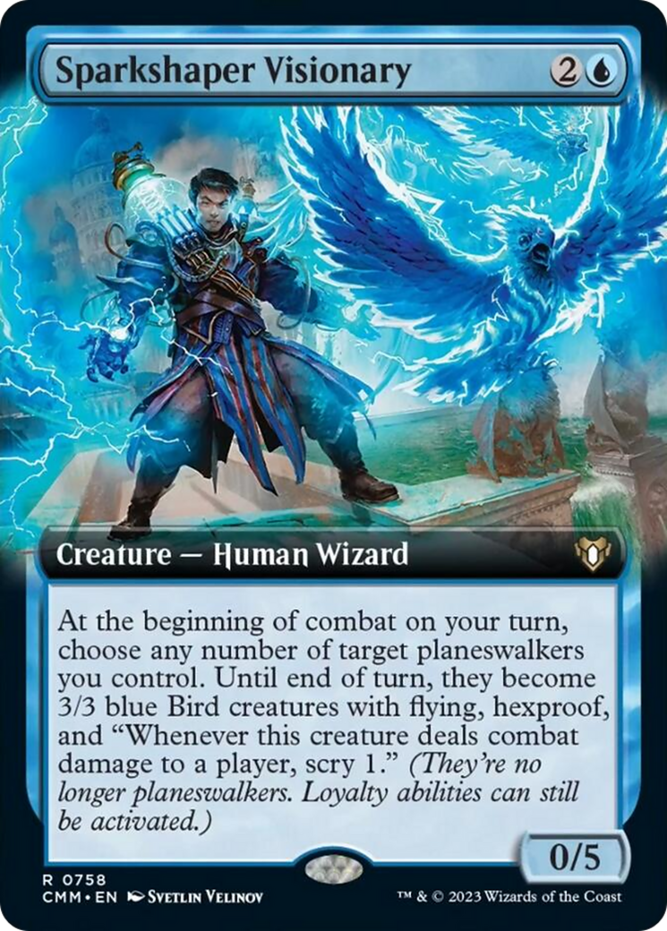 Sparkshaper Visionary (Extended Art) [Commander Masters] | Game Master's Emporium (The New GME)