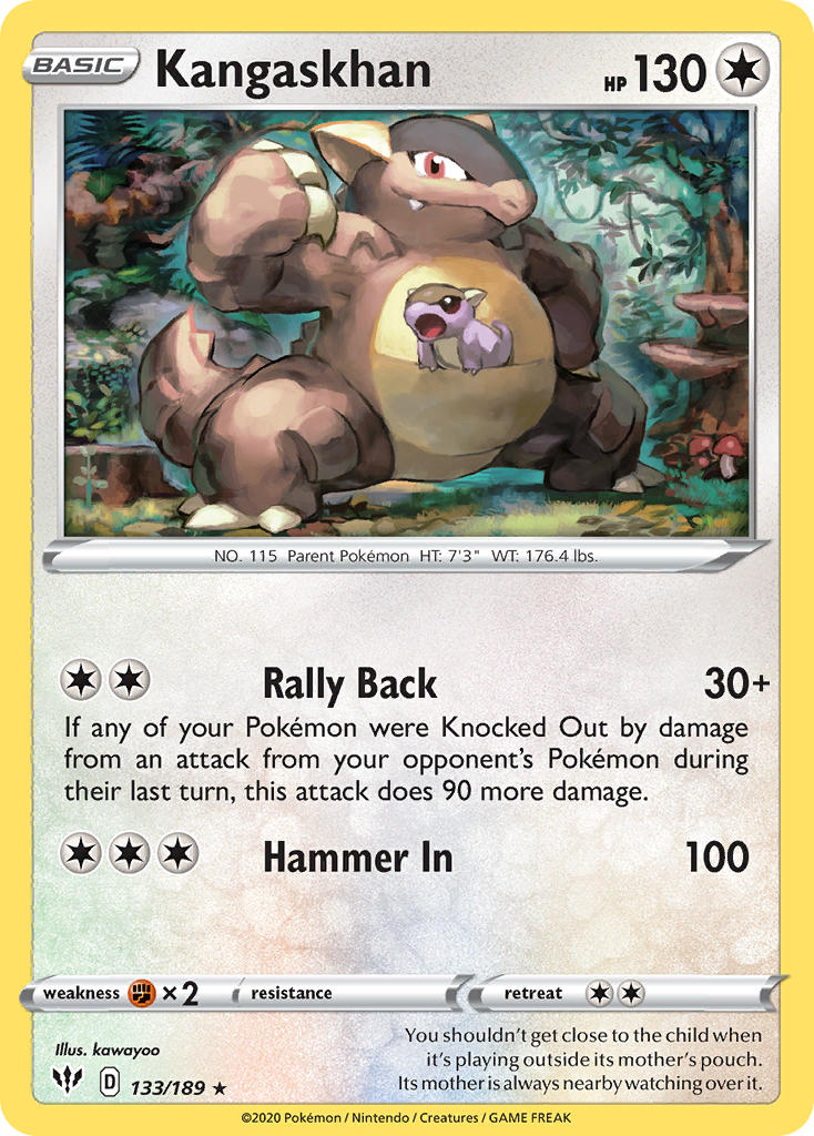 Kangaskhan (133/189) (Theme Deck Exclusive) [Sword & Shield: Darkness Ablaze] | Game Master's Emporium (The New GME)