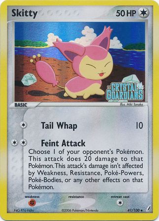 Skitty (41/100) (Stamped) [EX: Crystal Guardians] | Game Master's Emporium (The New GME)