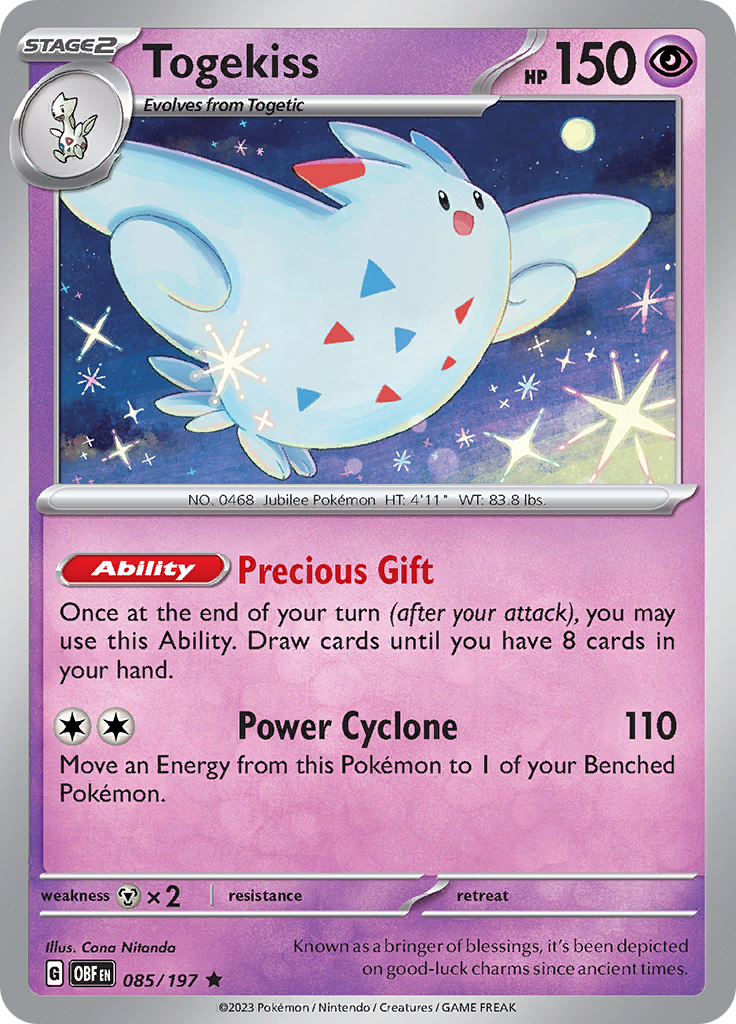 Togekiss (085/197) [Scarlet & Violet: Obsidian Flames] | Game Master's Emporium (The New GME)