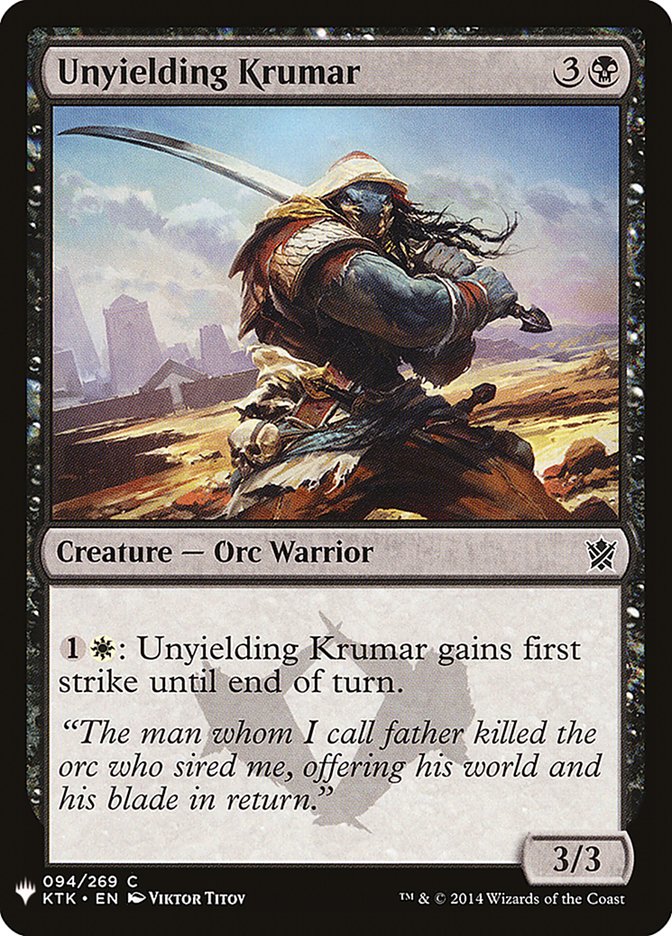 Unyielding Krumar [Mystery Booster] | Game Master's Emporium (The New GME)