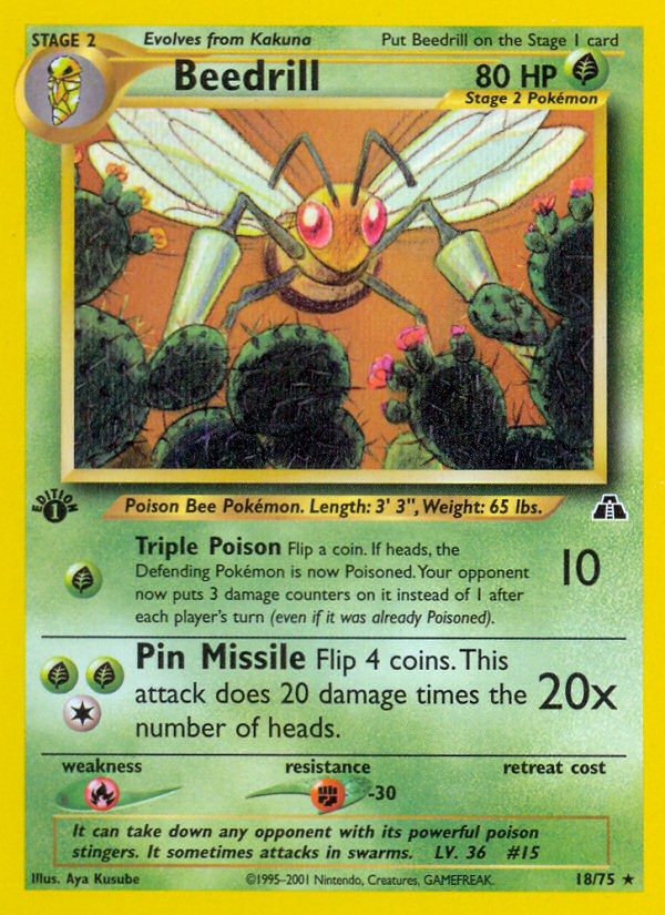 Beedrill (18/75) [Neo Discovery 1st Edition] | Game Master's Emporium (The New GME)