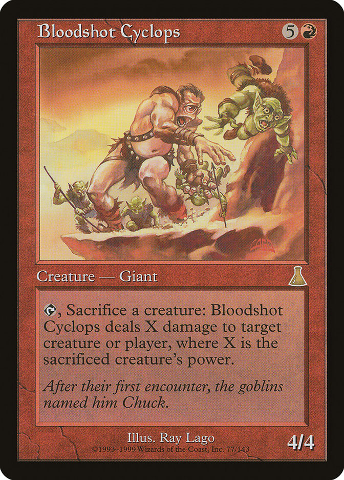 Bloodshot Cyclops [Urza's Destiny] | Game Master's Emporium (The New GME)