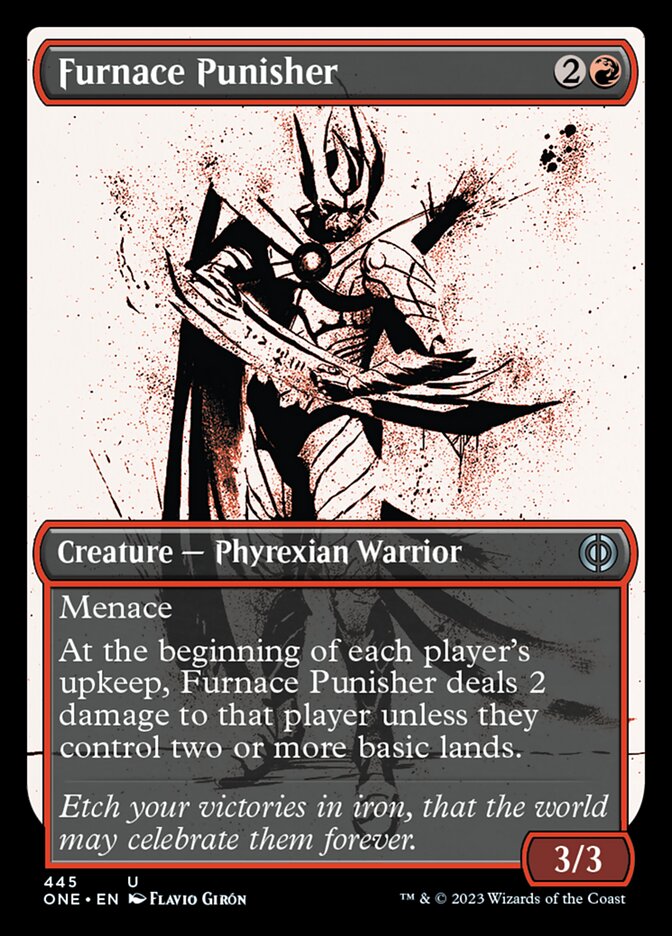 Furnace Punisher (Showcase Ichor Step-and-Compleat Foil) [Phyrexia: All Will Be One] | Game Master's Emporium (The New GME)