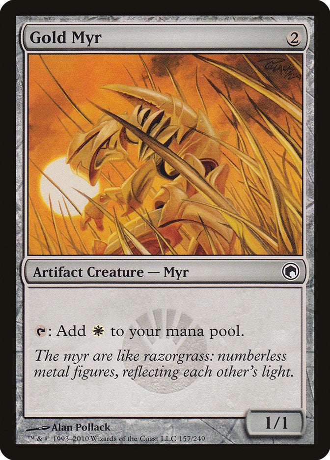Gold Myr [Scars of Mirrodin] | Game Master's Emporium (The New GME)