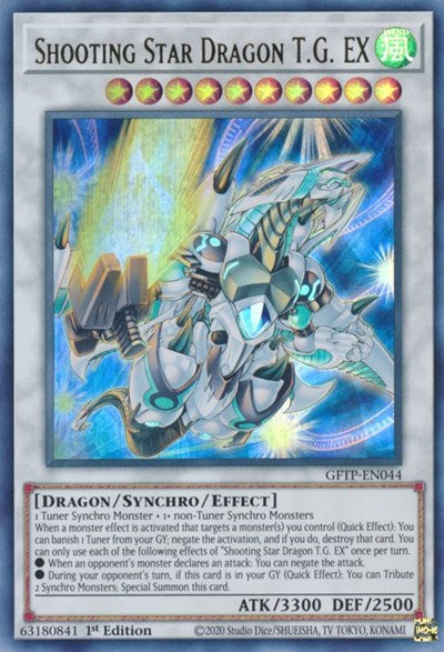 Shooting Star Dragon T.G. EX [GFTP-EN044] Ultra Rare | Game Master's Emporium (The New GME)