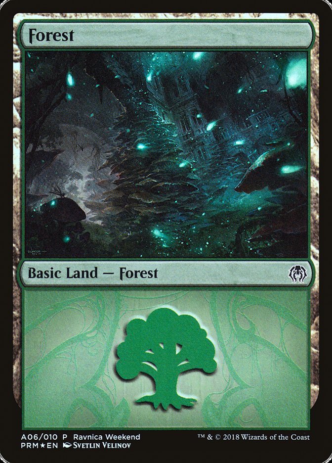 Forest (A06) [Ravnica Allegiance Ravnica Weekend] | Game Master's Emporium (The New GME)