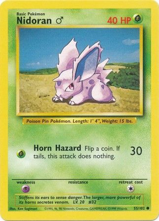Nidoran (55/102) (Male) [Base Set Unlimited] | Game Master's Emporium (The New GME)