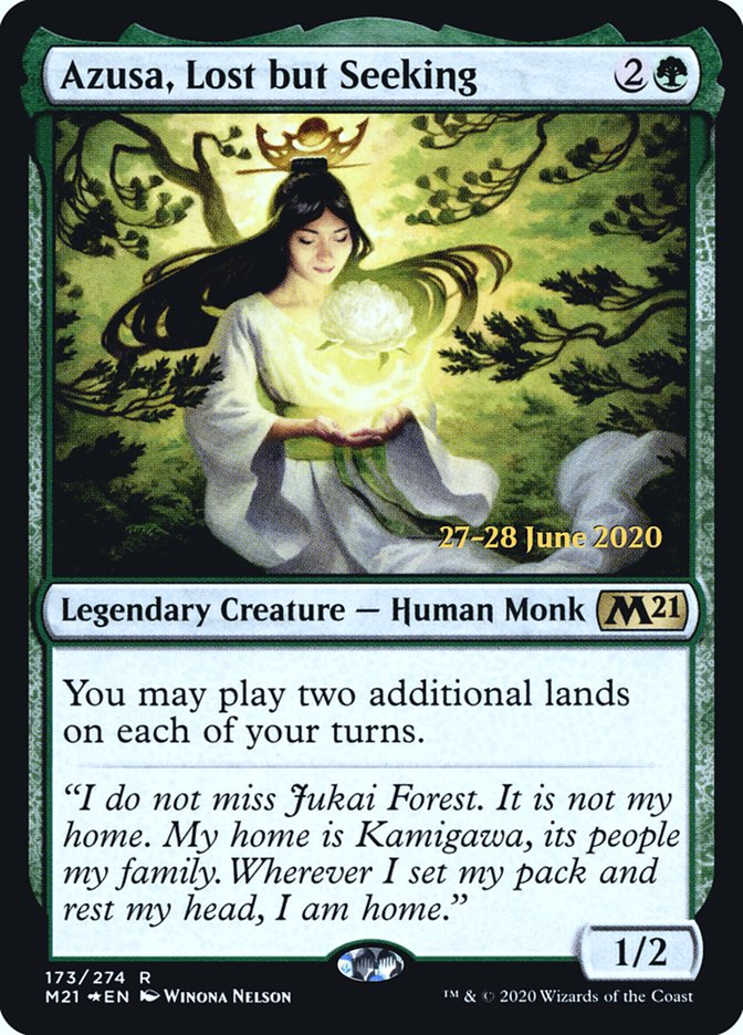 Azusa, Lost but Seeking [Core Set 2021 Prerelease Promos] | Game Master's Emporium (The New GME)