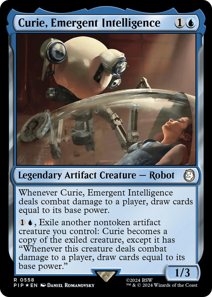 Curie, Emergent Intelligence (Surge Foil) [Fallout] | Game Master's Emporium (The New GME)