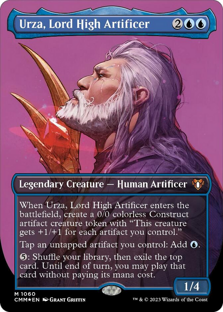 Urza, Lord High Artificer (Borderless Textured Foil Frame Break) [Commander Masters] | Game Master's Emporium (The New GME)