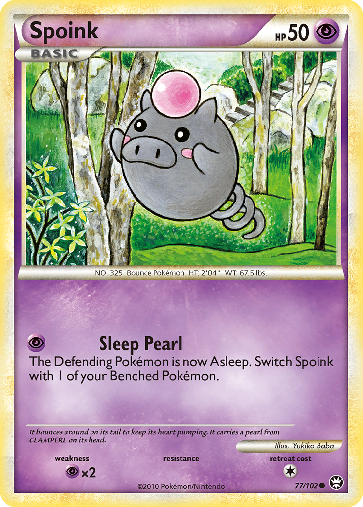 Spoink (77/102) [HeartGold & SoulSilver: Triumphant] | Game Master's Emporium (The New GME)