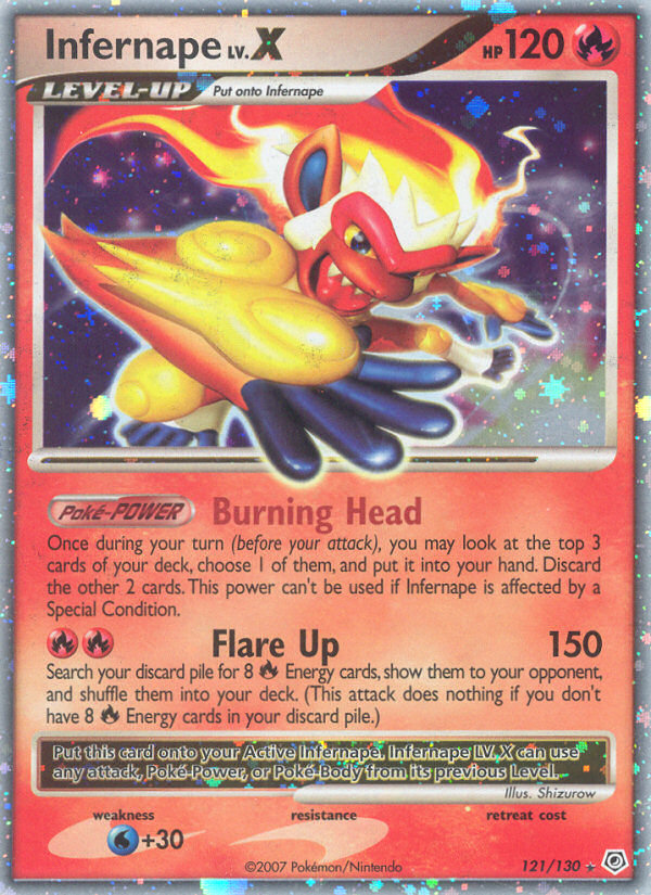 Infernape LV.X (121/130) [Diamond & Pearl: Base Set] | Game Master's Emporium (The New GME)