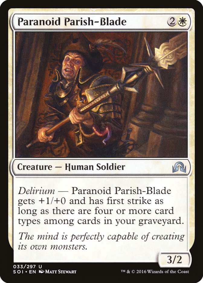 Paranoid Parish-Blade [Shadows over Innistrad] | Game Master's Emporium (The New GME)
