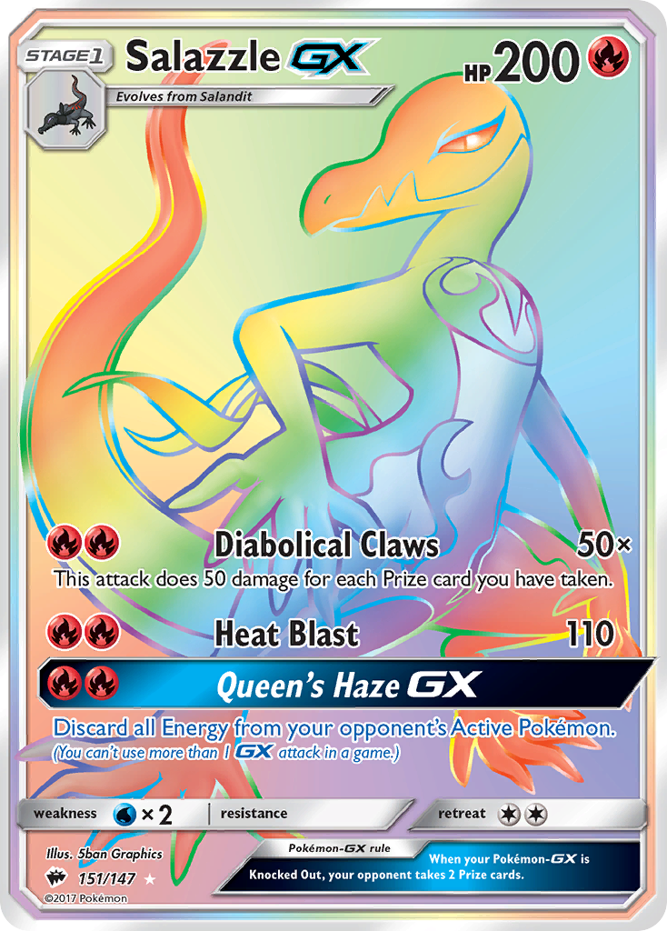Salazzle GX (151/147) [Sun & Moon: Burning Shadows] | Game Master's Emporium (The New GME)