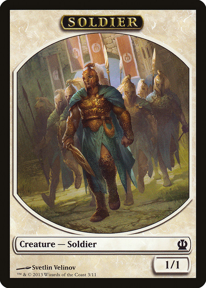 Soldier Token (3/11) [Theros Tokens] | Game Master's Emporium (The New GME)
