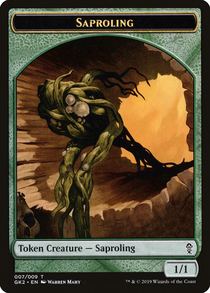 Saproling // Wurm Double-Sided Token [Ravnica Allegiance Guild Kit Tokens] | Game Master's Emporium (The New GME)