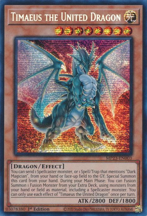 Timaeus the United Dragon [MP23-EN003] Prismatic Secret Rare | Game Master's Emporium (The New GME)