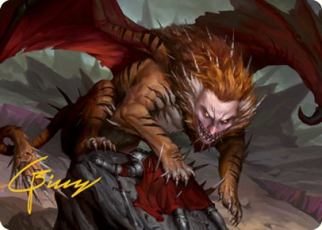 Manticore Art Card (Gold-Stamped Signature) [Dungeons & Dragons: Adventures in the Forgotten Realms Art Series] | Game Master's Emporium (The New GME)